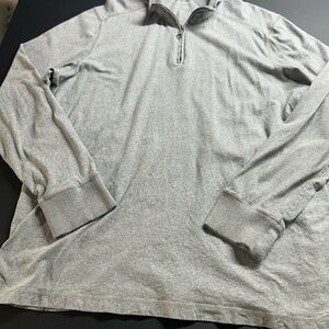 Eddie Bauer 1/4 zip Heritage Wash Lightweight Pullover Gray, Men’s TXL